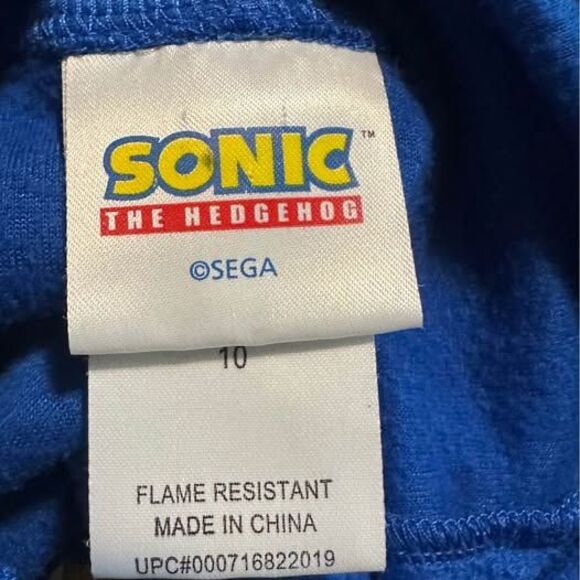 SEGA Sonic The Hedgehog Kids Onesie Pajamas - Picture 6 of 6